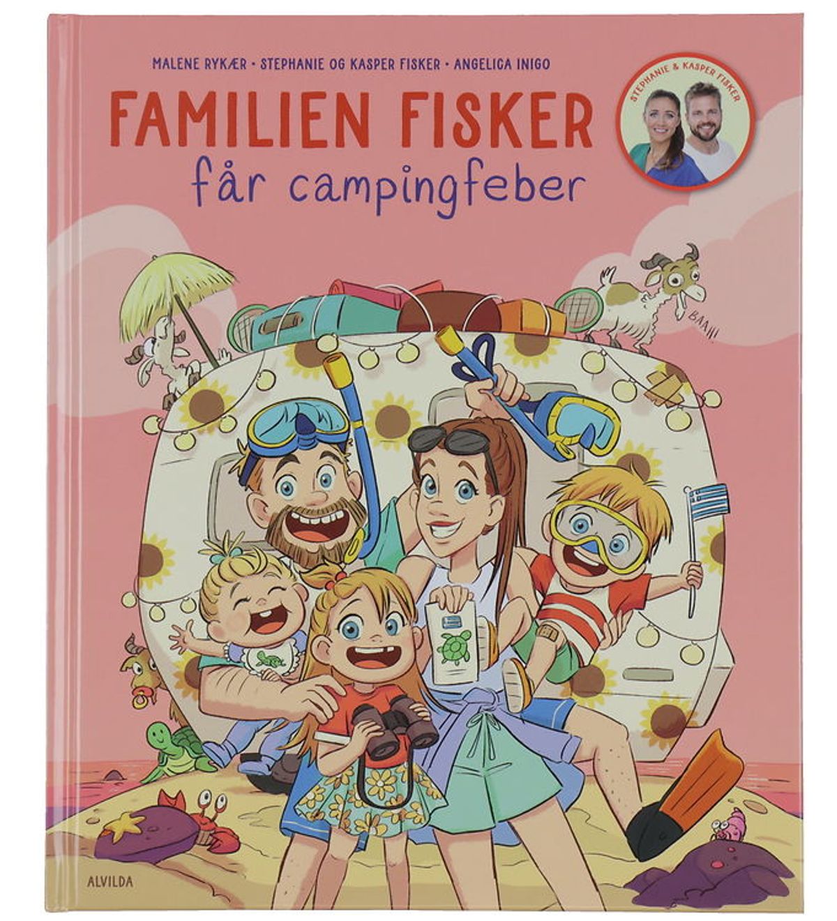 Alvilda Bog - Familien Fisker - Får Campingfeber - Dansk