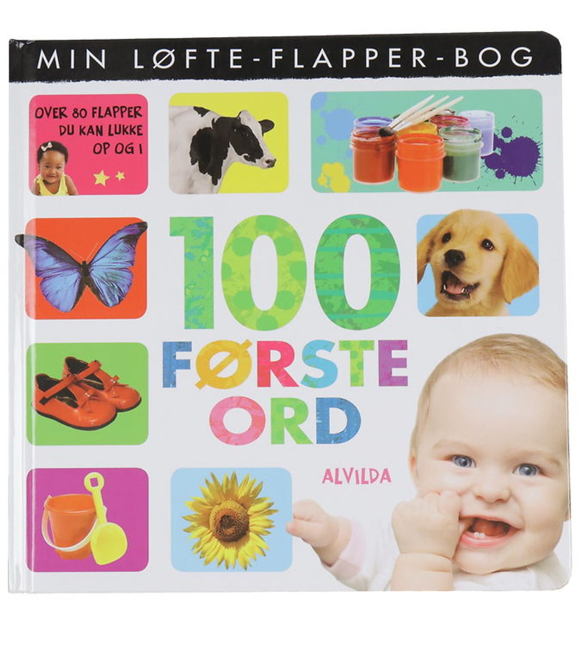 Alvilda Bog - Min Løfte-Flapper-Bog - 100 Første Ord - Dansk