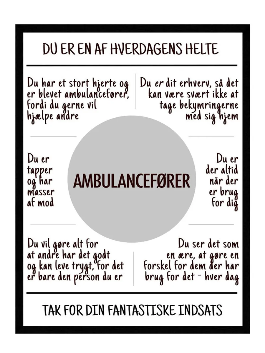 Ambulancefører plakat