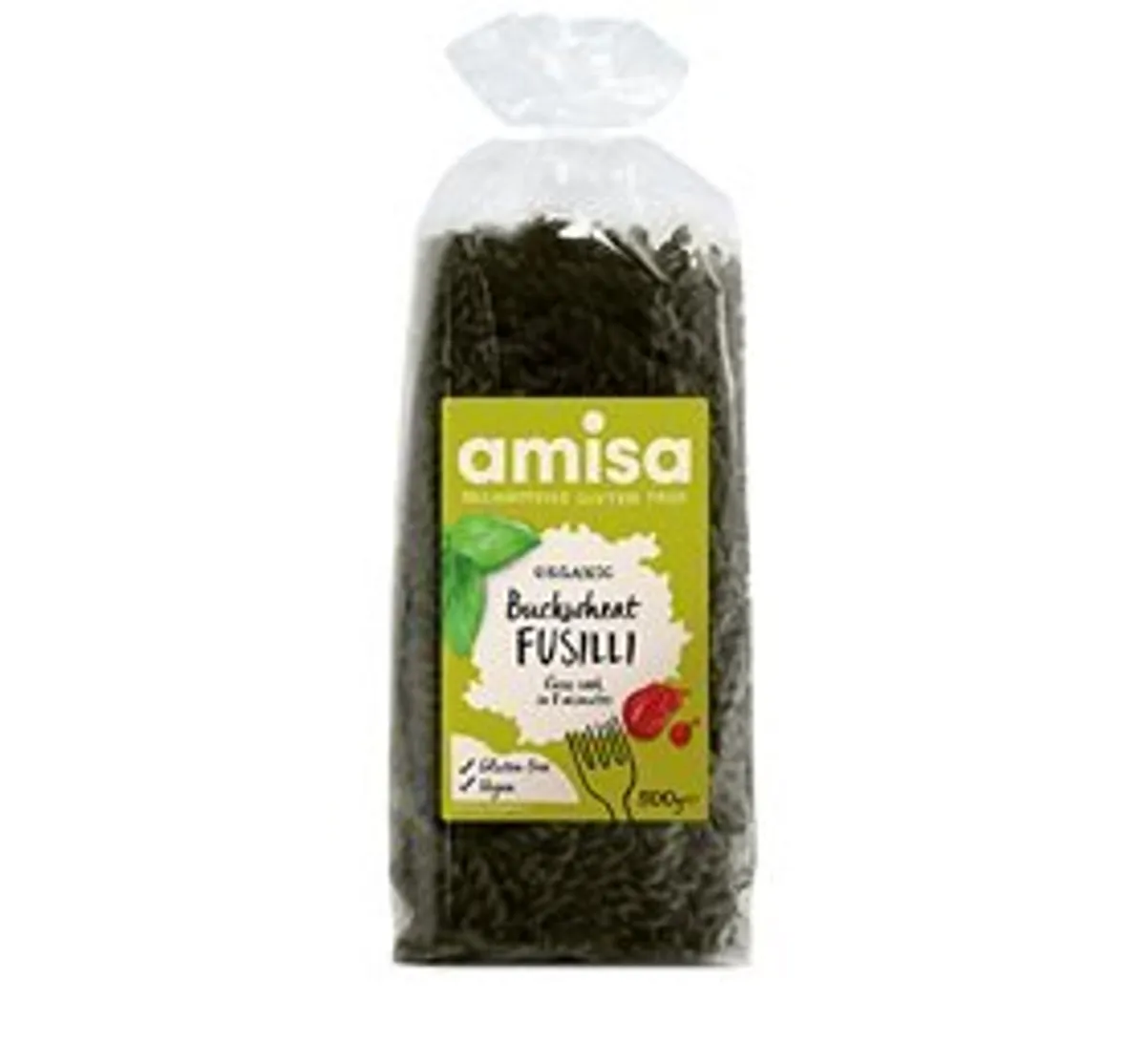 Amisa Boghvede Fusilli pasta Ø, 500g.