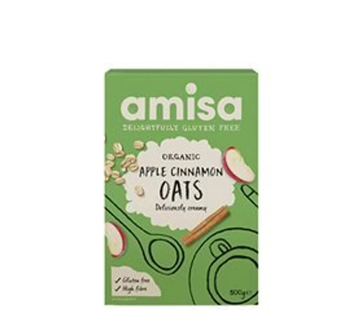 Amisa Havreflager m. Æble & Kanel glutenfri Ø, 300g.