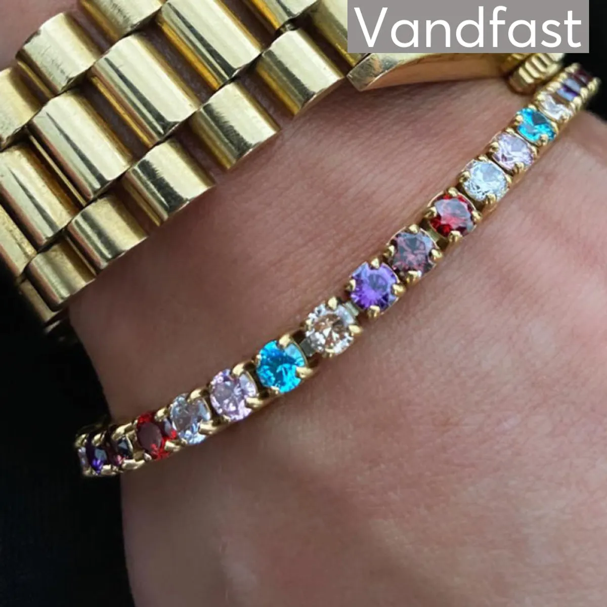 ANNEBRAUNER Tennis Rainbow Bracelet - 20 CM