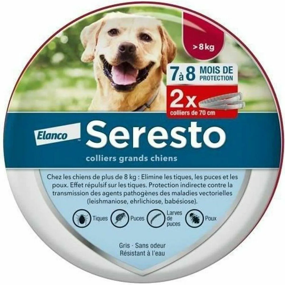 Anti-parasite collar Seresto 70 cm 2 enheder