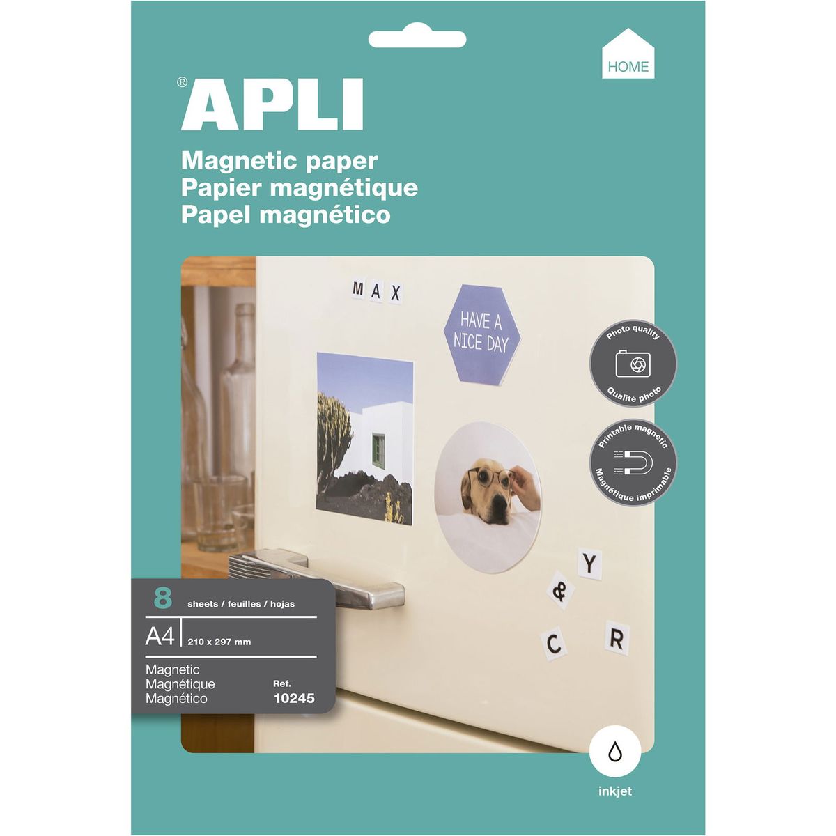 Apli magnetisk papir A4 640g 8ark