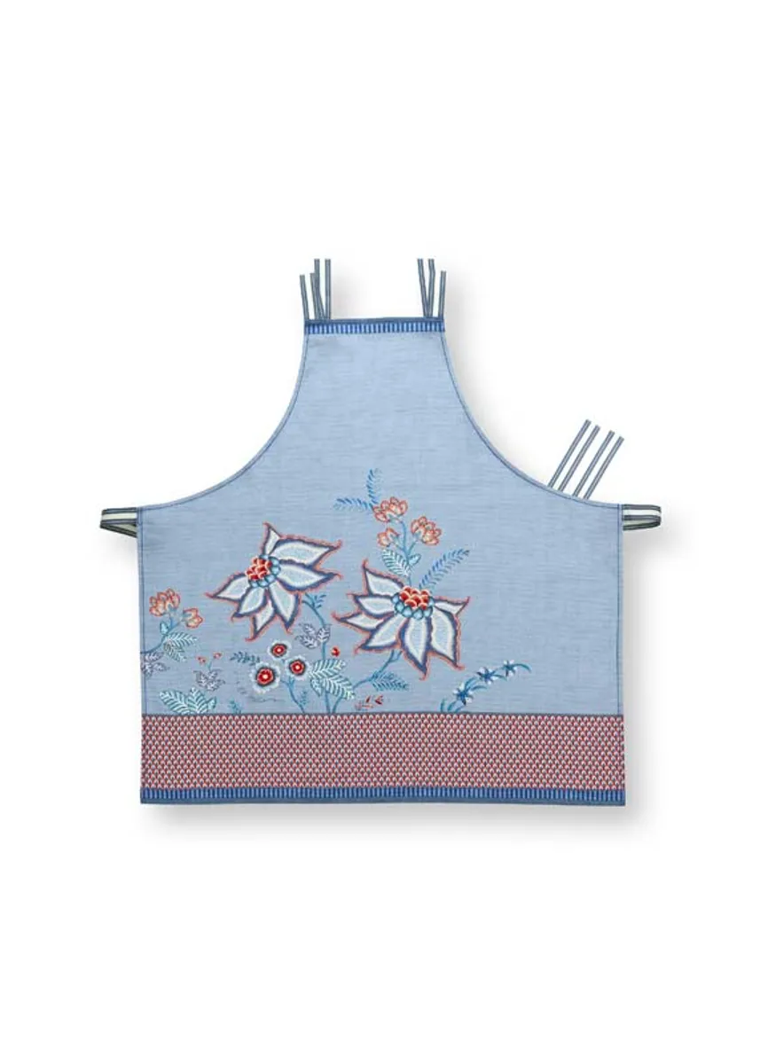 Apron Flower Festival Blue 85x88cm