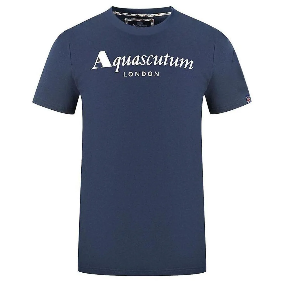 Aquascutum Elegant Cotton Tee with Iconic Flag Detail