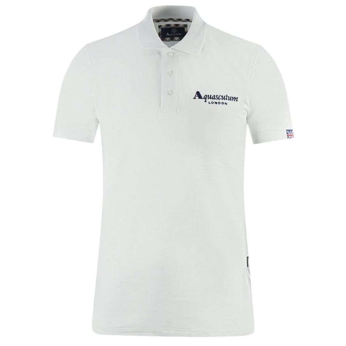 Aquascutum Hvid Bomuld Polo Shirt