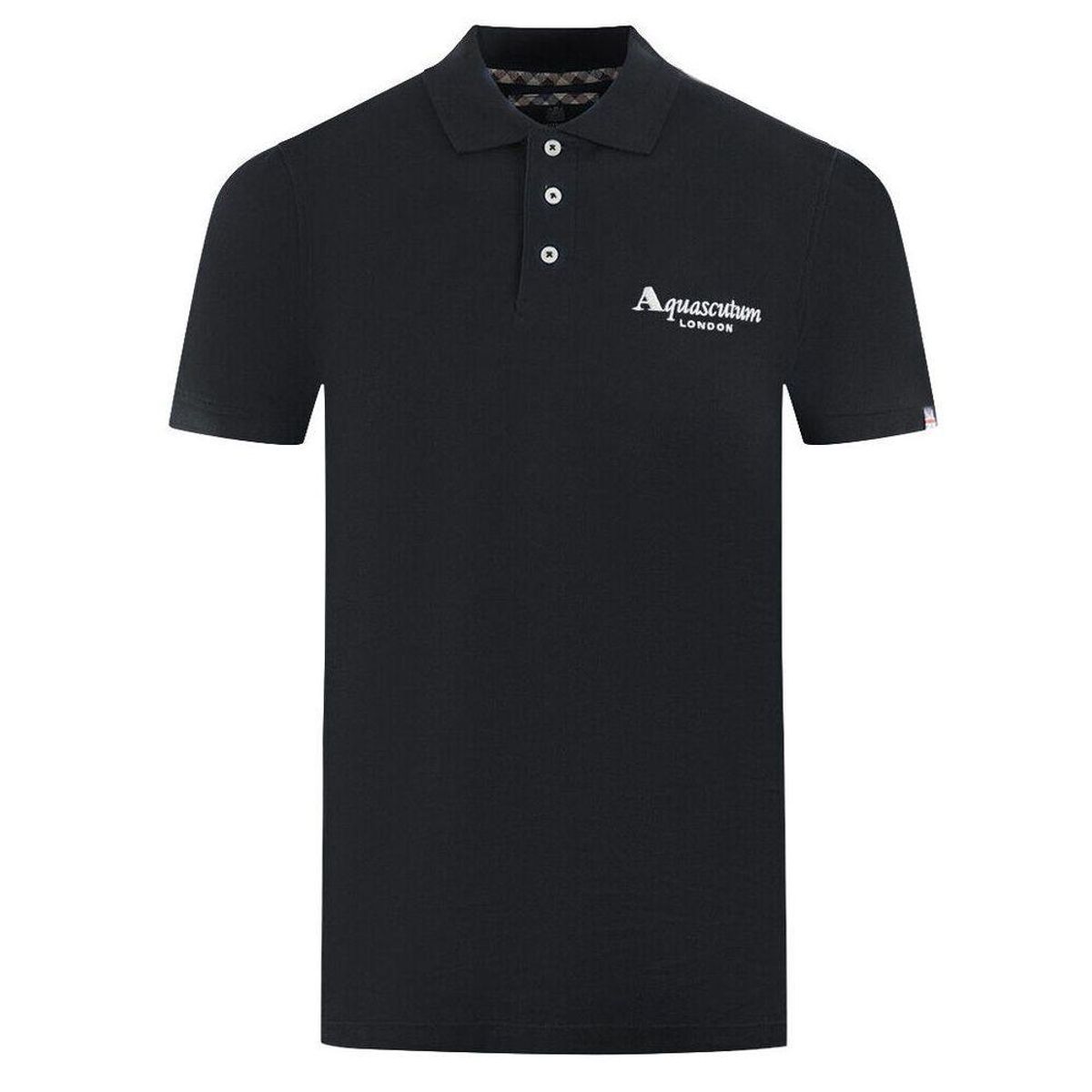 Aquascutum Sort Bomuld Polo Shirt