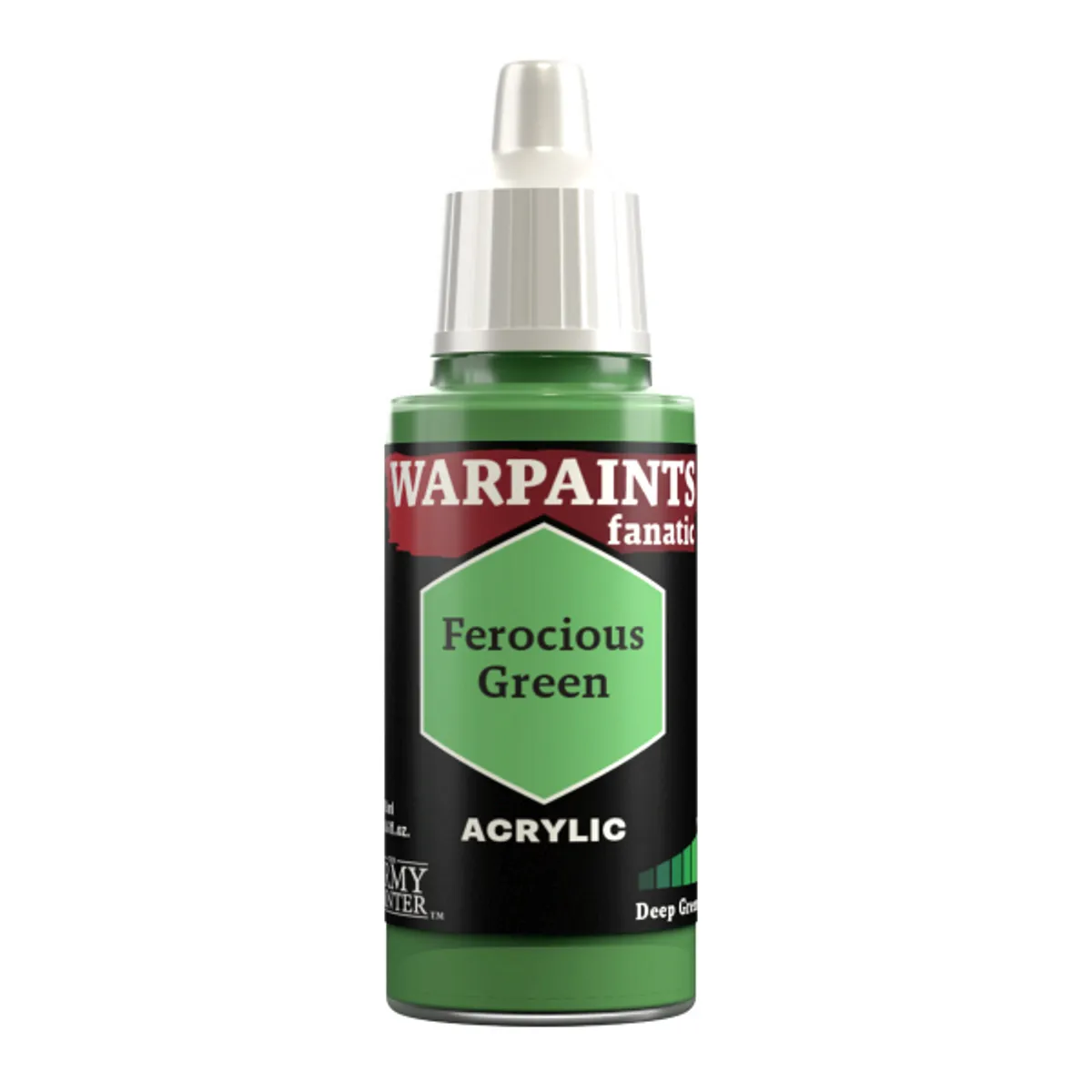 Army Painter Warpaints Fanatic: Acrylics - Ferocious Green - WP3054