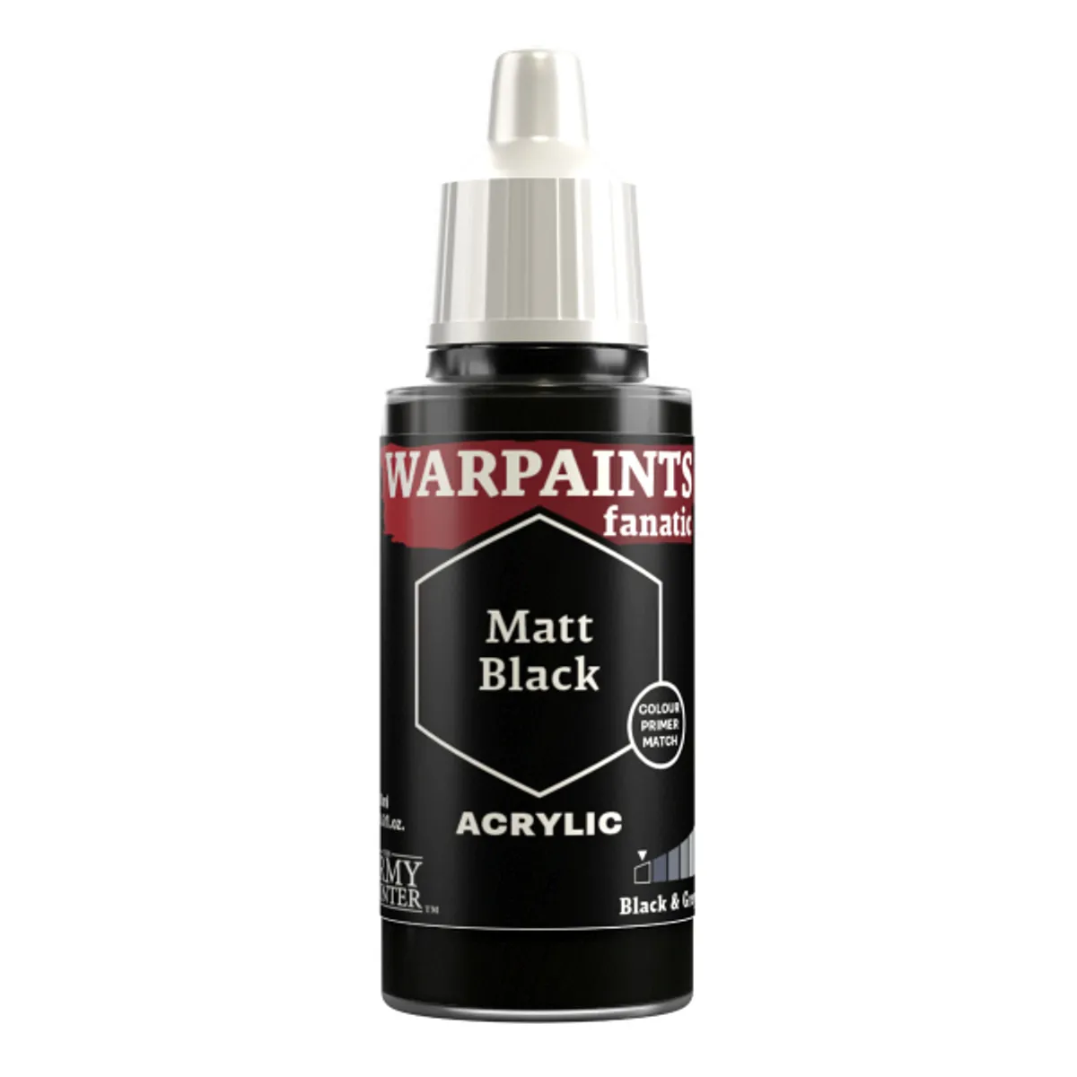 Army Painter Warpaints Fanatic: Acrylics - Matt Black - WP3001