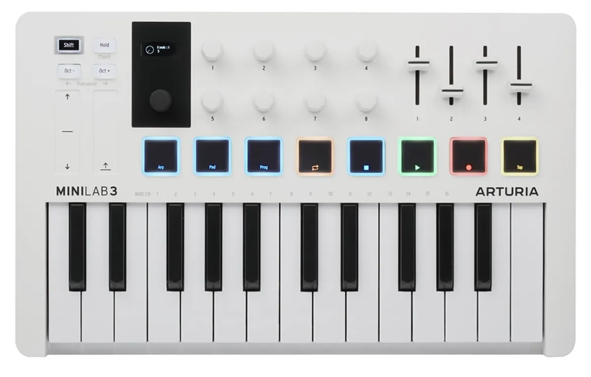 Arturia MiniLab 3 Midi Keyboard - Hvid