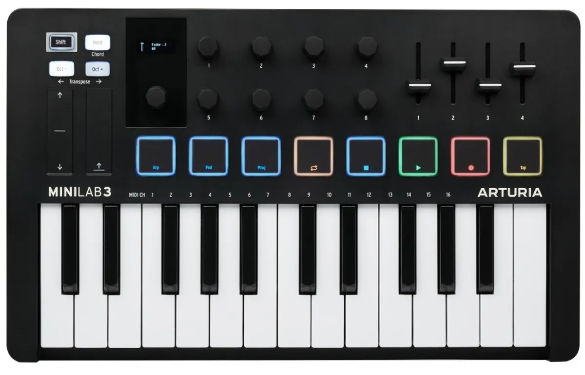 Arturia MiniLab 3 MIDI Keyboard - Sort