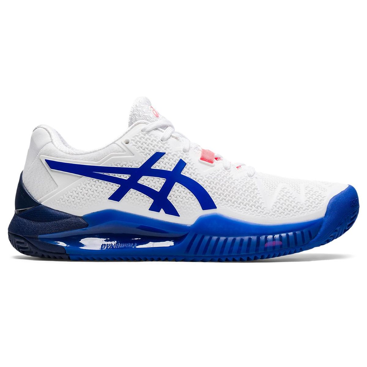 Asics Gel-Resolution 8 Clay Dame White/Lapis Lazuli Blue