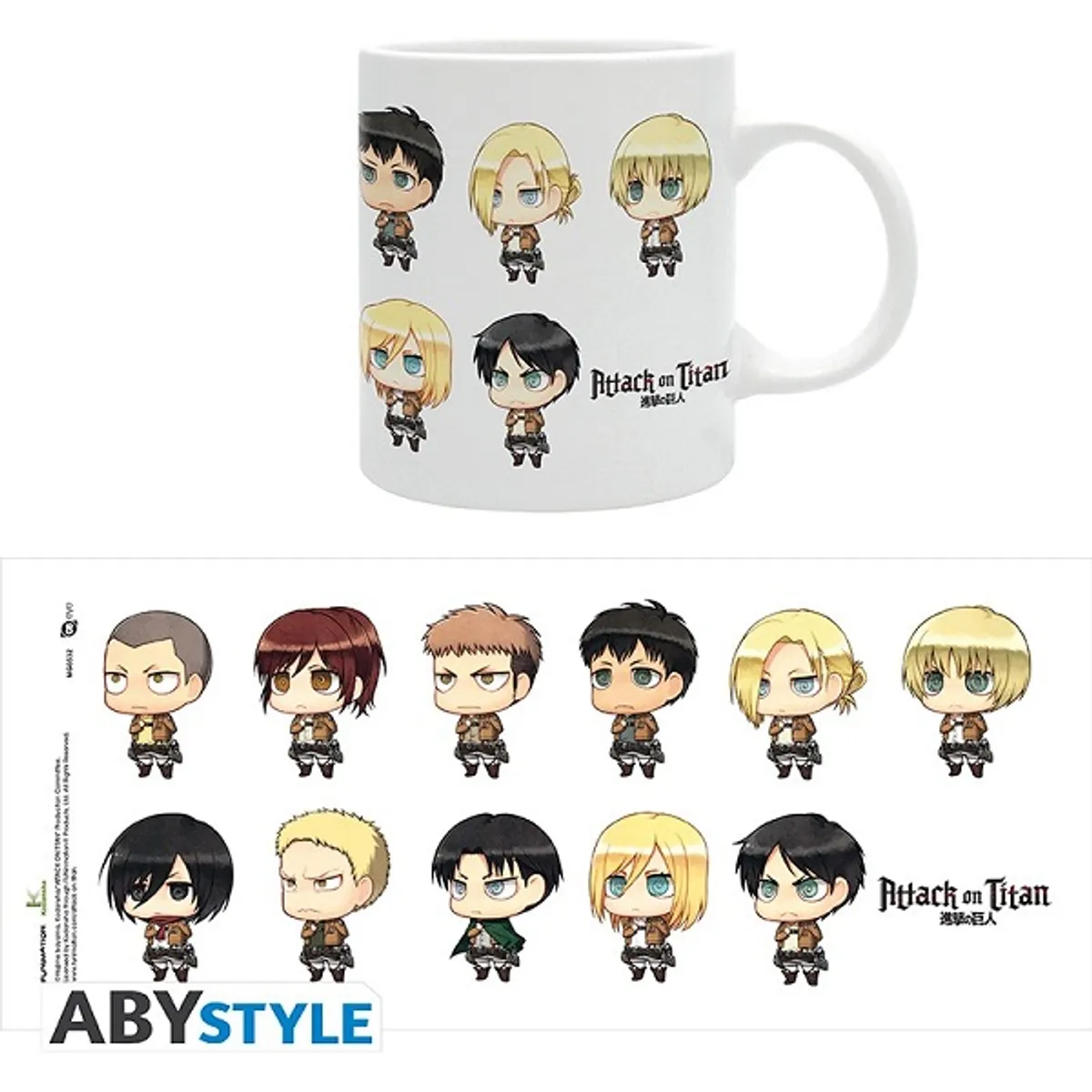 Attack on Titan - All Chibis - Mug 320ml