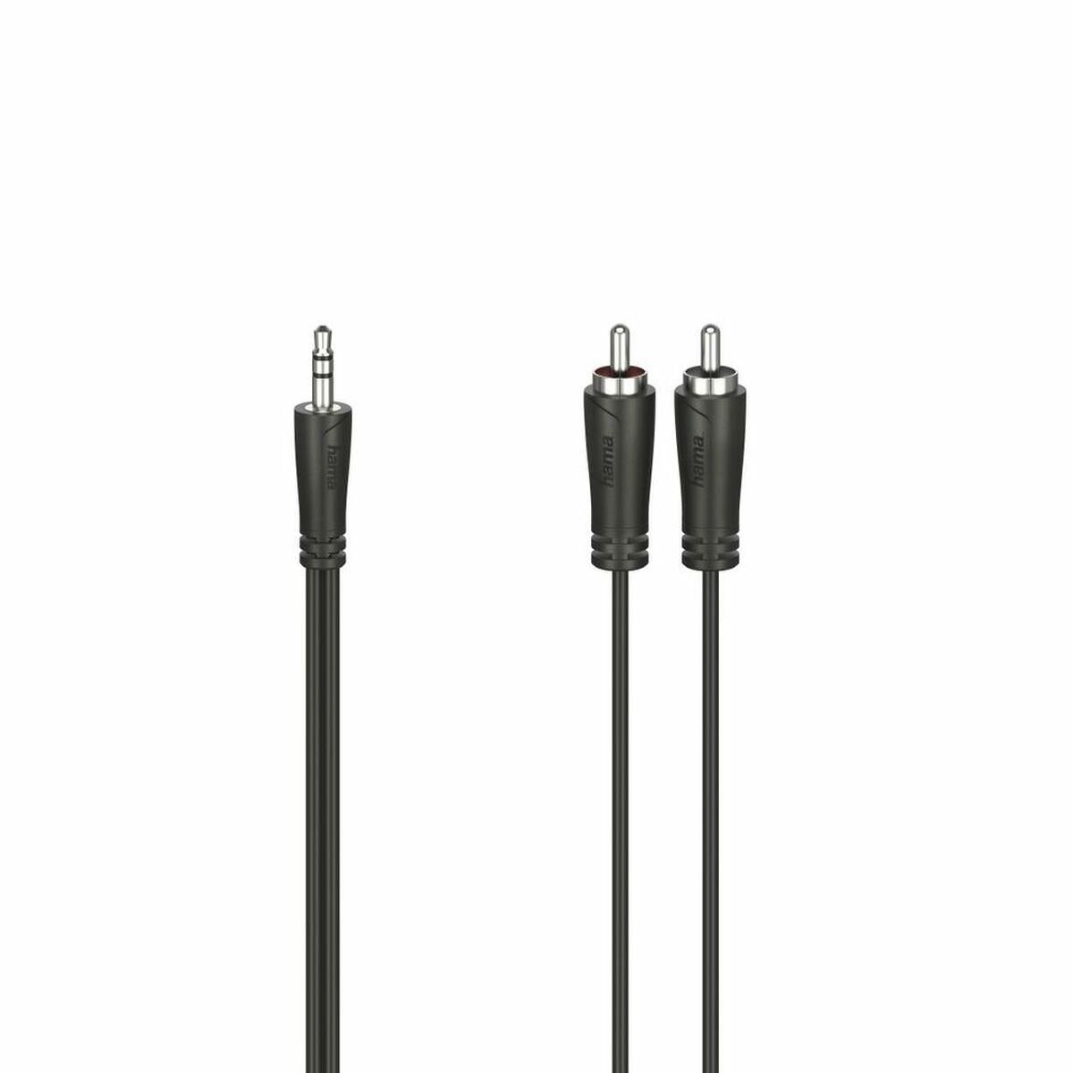 Audio Jack til 2 RCA-kabel Hama 00205110 Sort 1,5 m