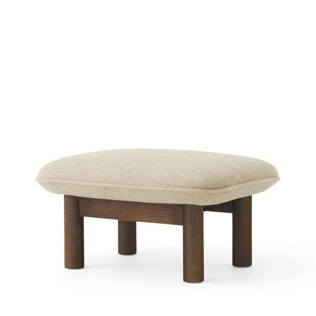 Audo Brasilia Ottoman Dark Stained Oak Beige (Boucle 02)