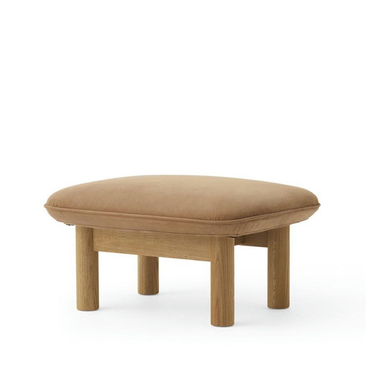 Audo Brasilia Ottoman Natural Oak Cognac (Dunes 21004)