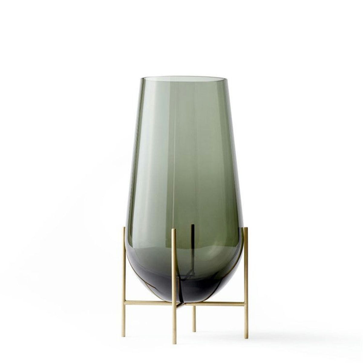 Audo Echasse Vase Smoke/Brushed Brass Large