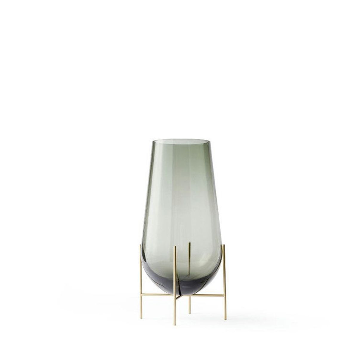 Audo Echasse Vase Smoke/Brushed Brass Small