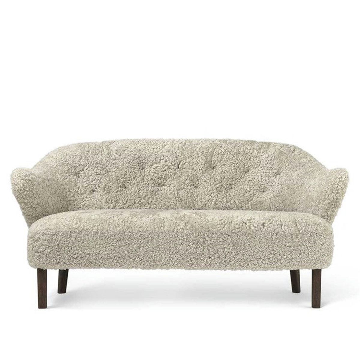 Audo Ingeborg Sofa Smoked Oak Sheepskin Moonlight