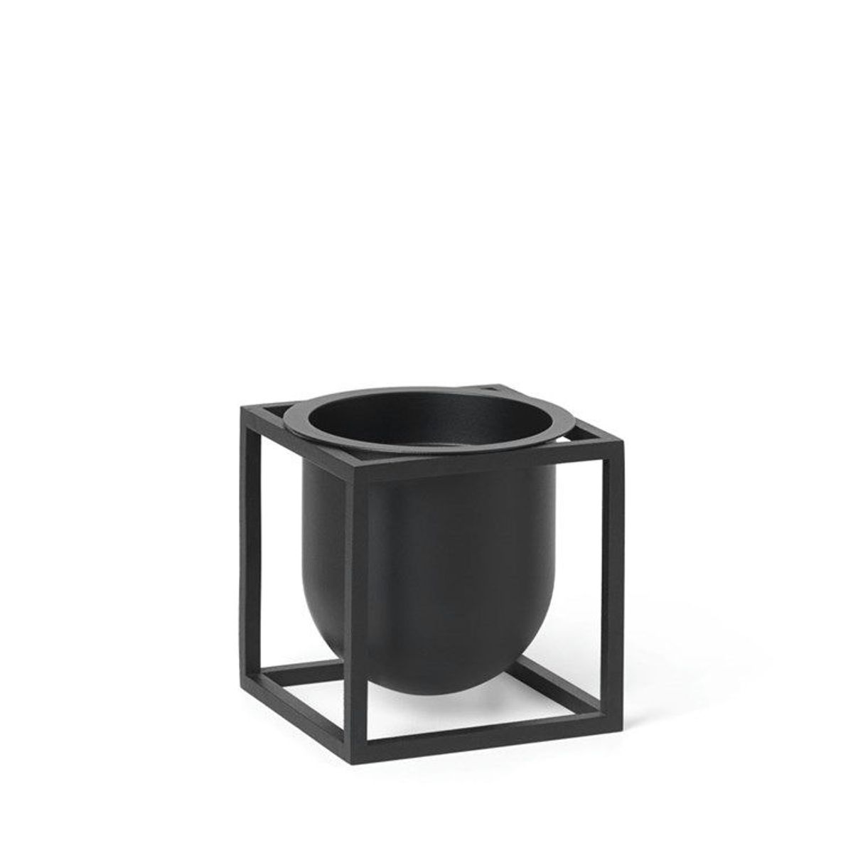 Audo Kubus Flowerpot Black 10 cm