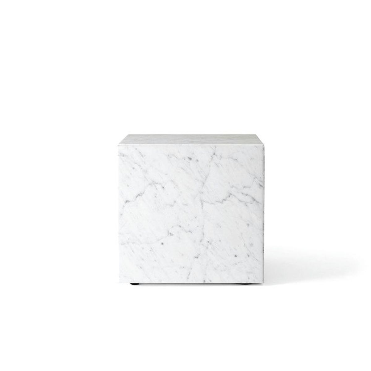 Audo Plinth Marmorbord White Carrara Marble Cubic