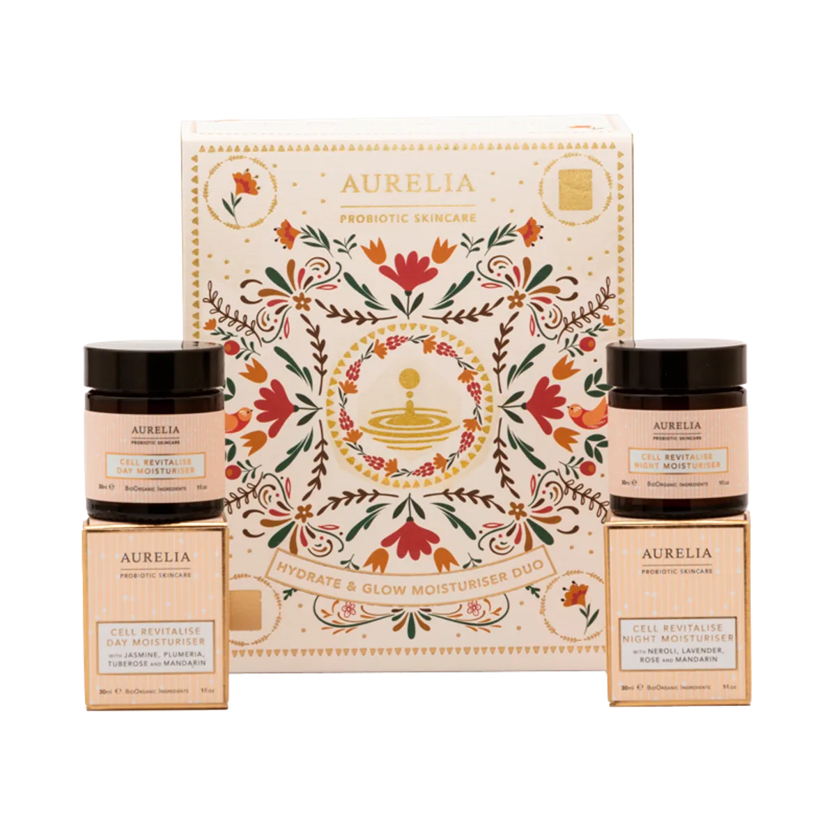 Aurelia Hydrate And Glow Moisturiser Duo Gaveæske