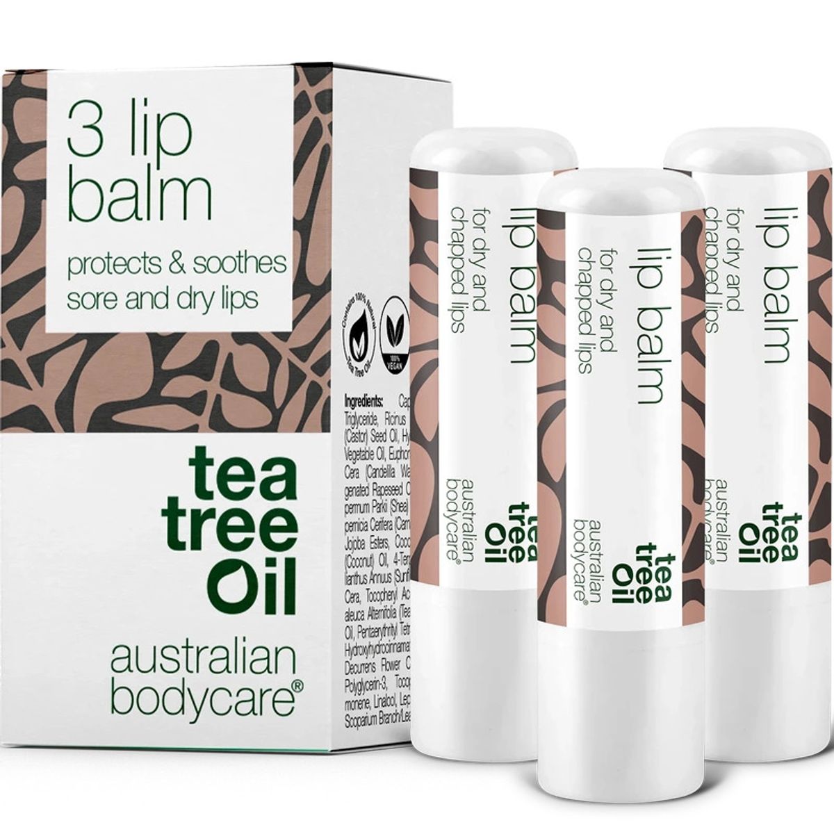 Australian Bodycare Lip Balm With Tea Tree Oil - 3 Pieces