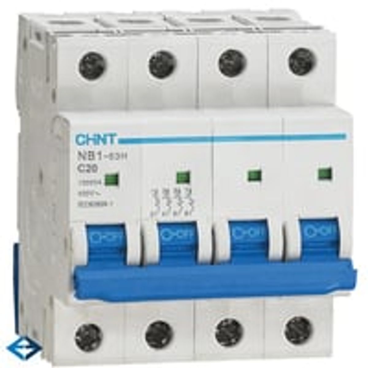 Automatsikring Chint NB1-63H, C 20A 3P+N, 10kA