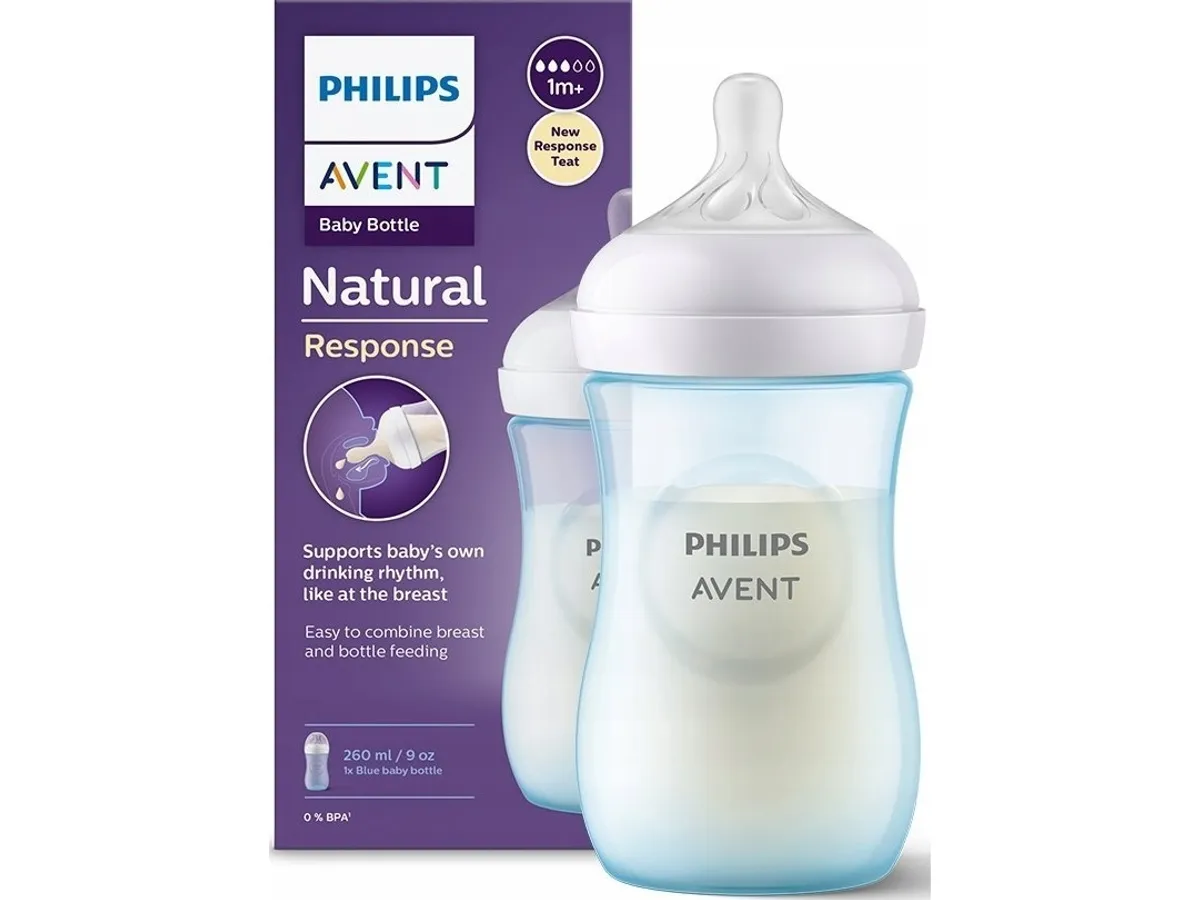 Avent Avent Scy903/21-Responsive Natural 260Ml Blott Blue