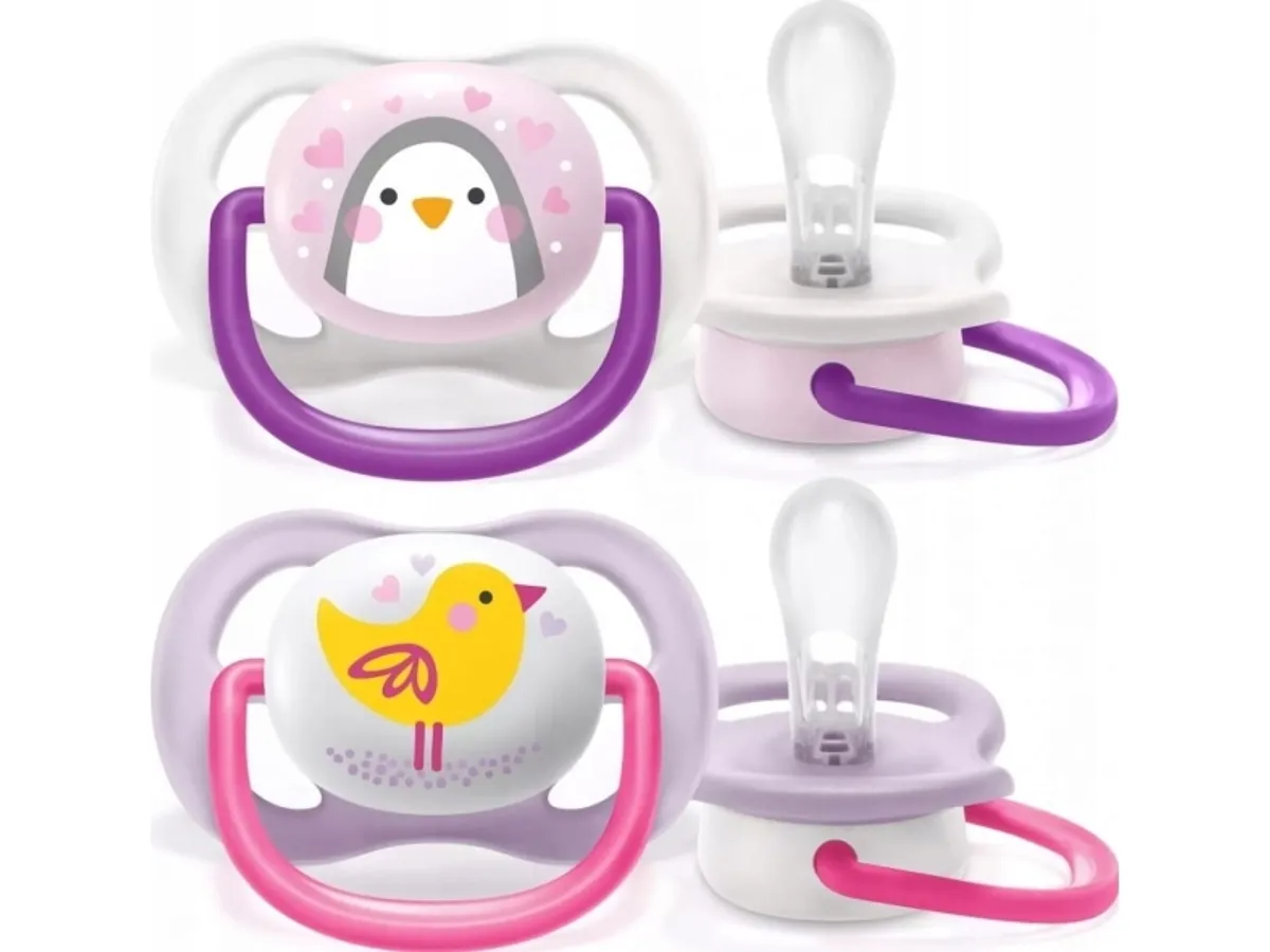 Avent-Scf080/06-Pacifier Orth Odont. 0-6 Mths Girl A 2 Pieces