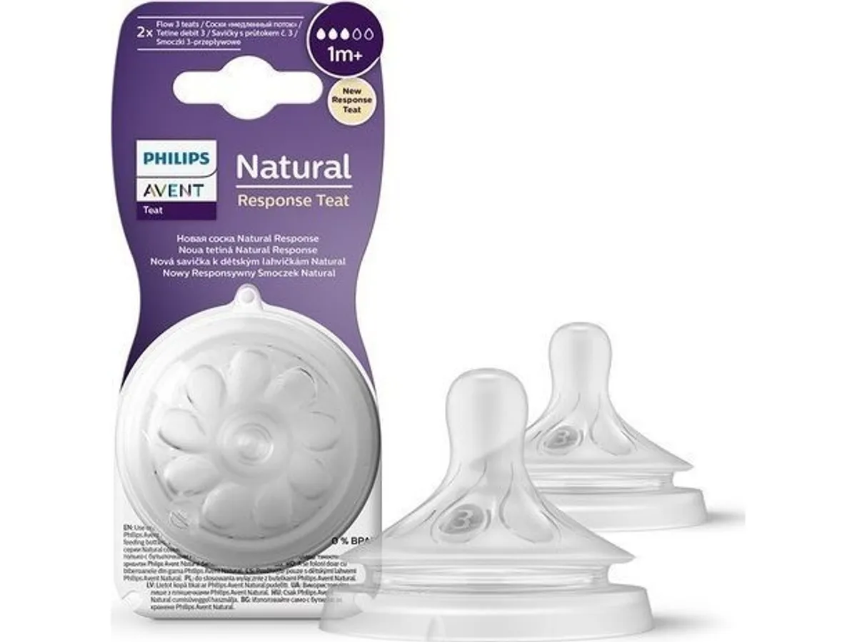 Avent Smoczek Do Butelki Natural Response 3, 1 M+ Scy963/02