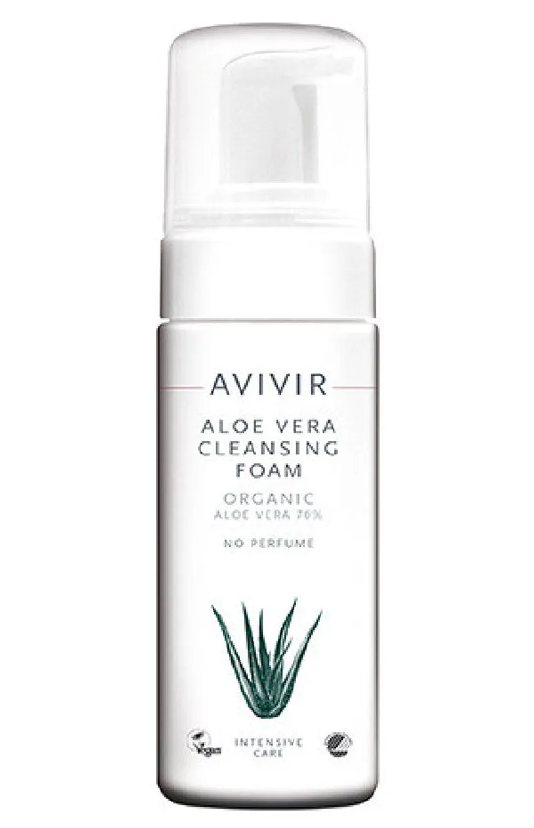 Avivir aloe vera cleansing foam organic aloe vera 70% no perfume 150ml