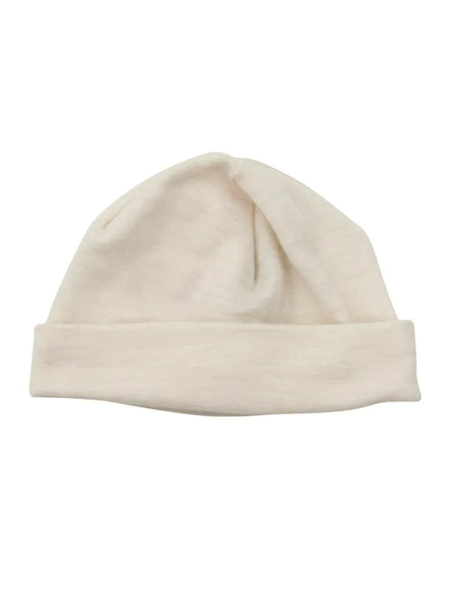 Baby beanie uldhue - Natur