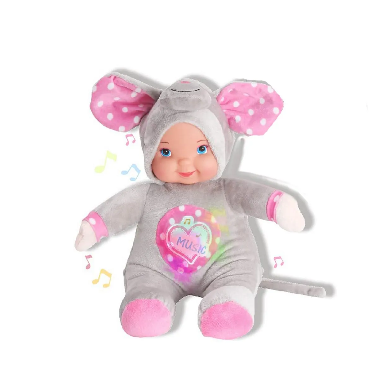 Baby dukke Reig Musical Bamse 35 cm Elefant