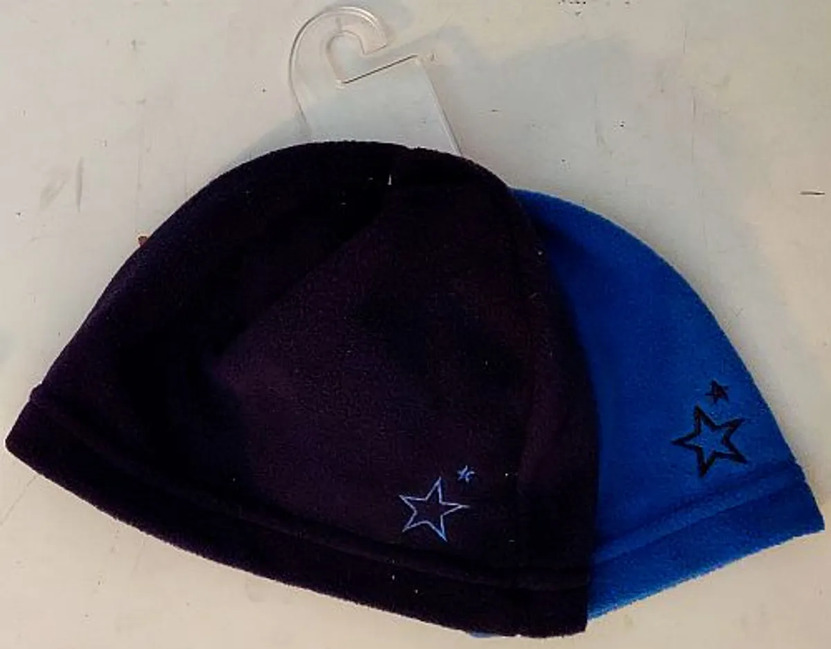 Baby Fleece Hat - Blue 2 Stk