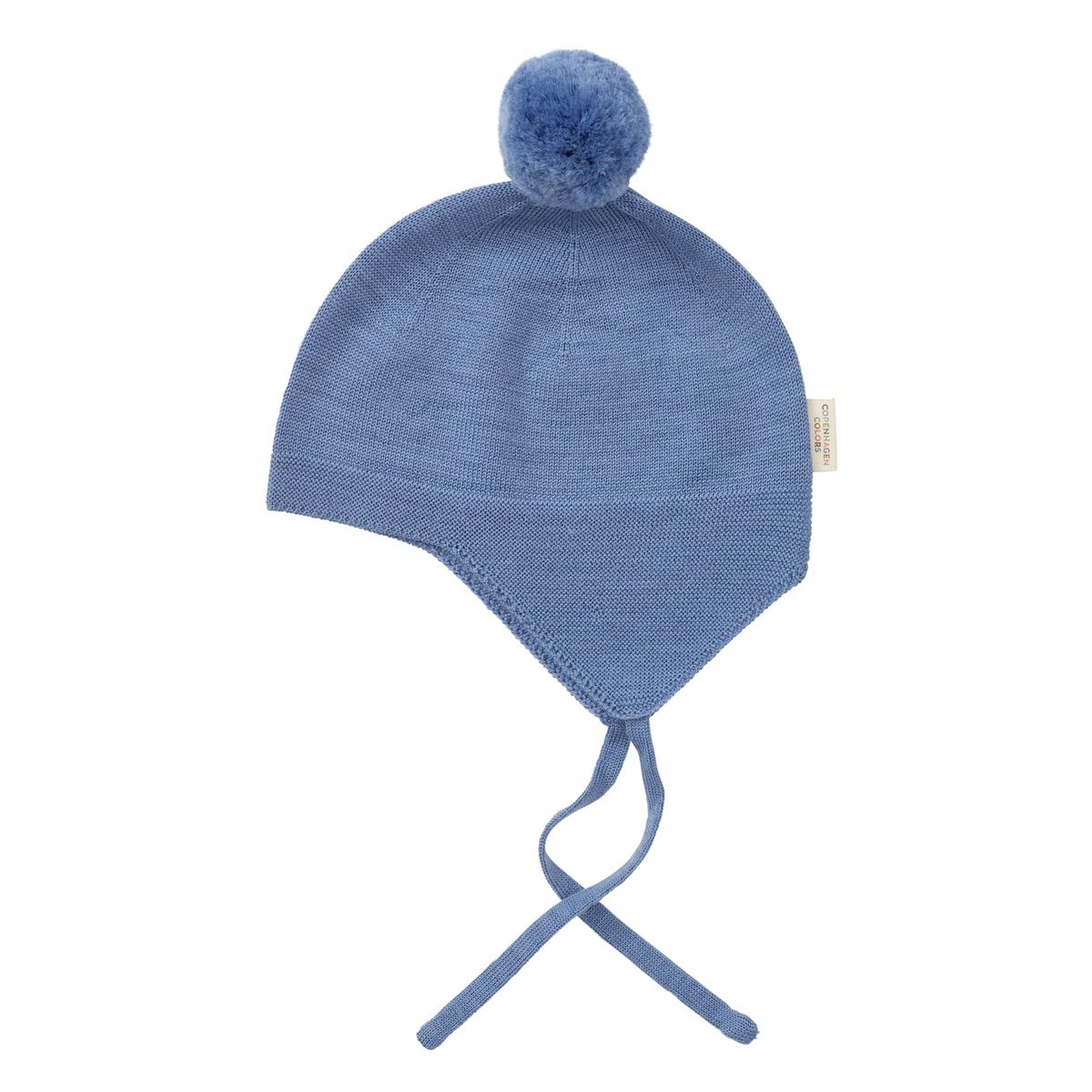 BABY HAT M. KVAST I MERINOULD - BLUE - BLUE / 44-46/4-9M