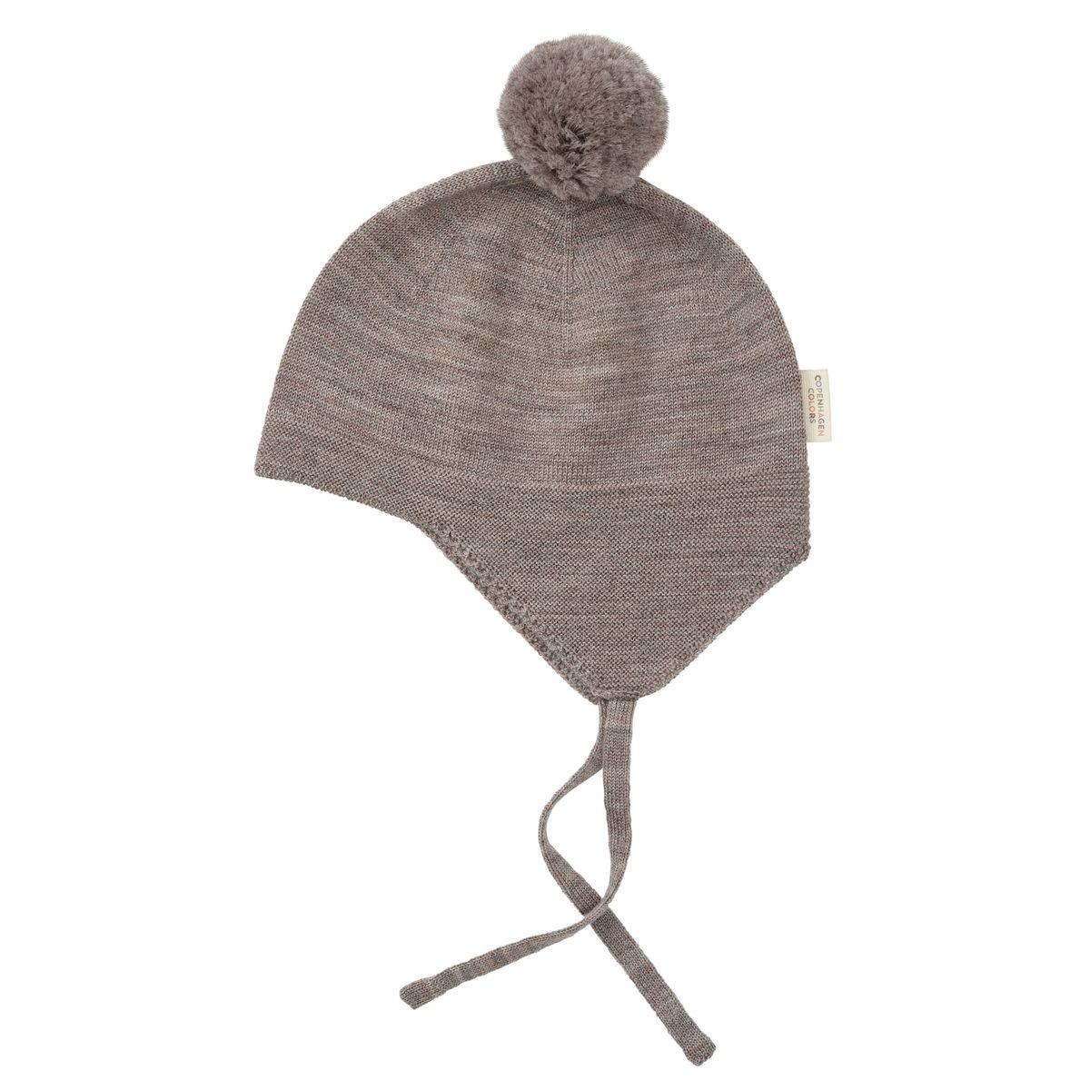 BABY HAT M. KVAST I MERINOULD - NATURAL MELANGE - NATURAL MELANGE / 36-38/0-1M