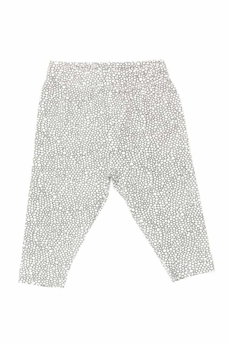 Baby leggings - Hvidt bobleprint