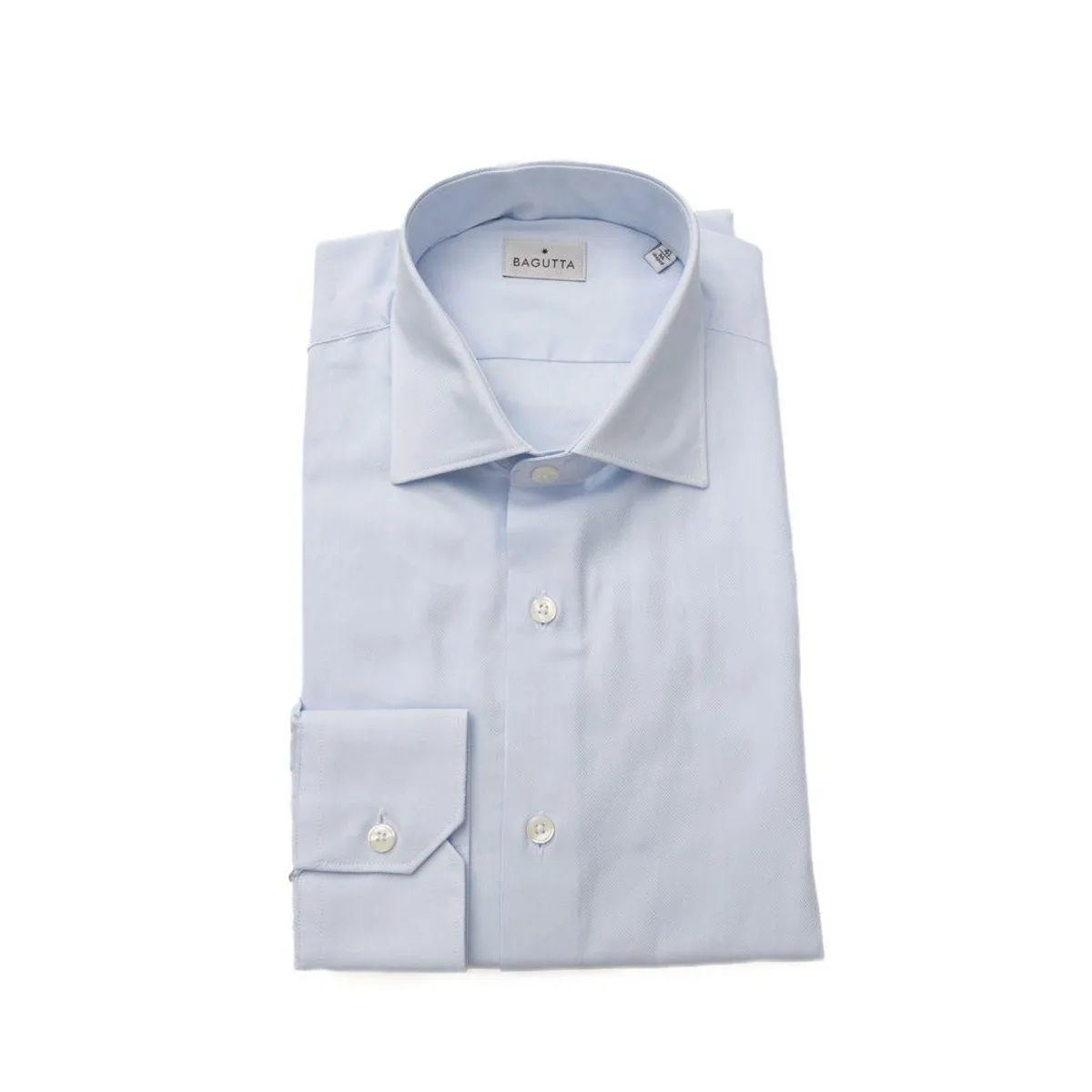 Bagutta Elegant Light Blue Cotton Shirt for Herre