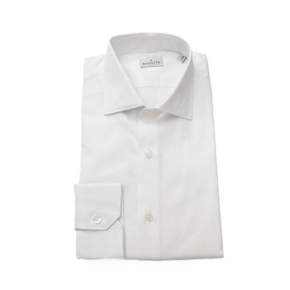 Bagutta Elegant White Cotton French Collar Shirt