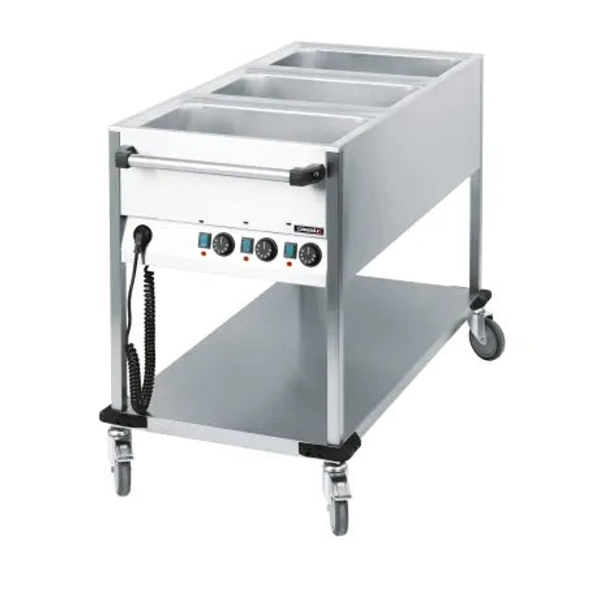 Bain-Marie - Vogn med hjul - 3 X GN 1/1