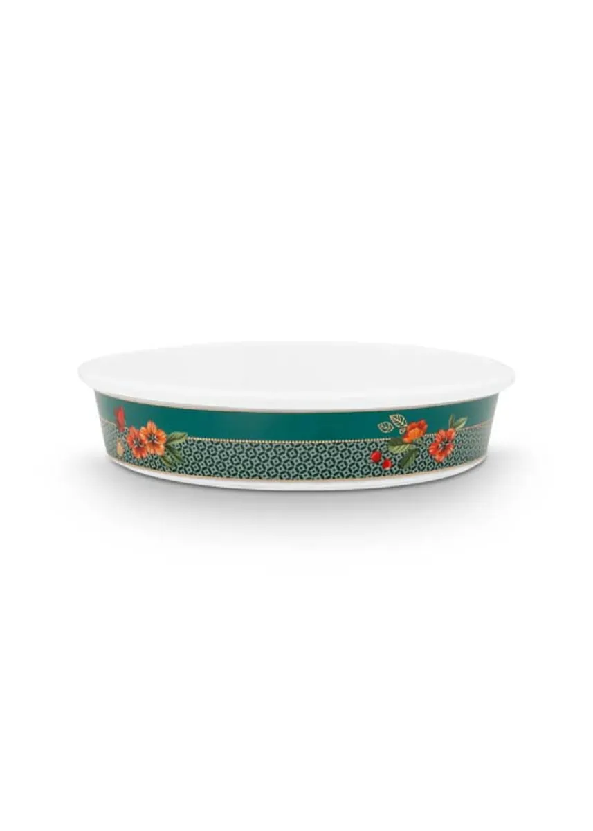 Baking Dish Round Winter Wonderland Green 21.6x4.5cm