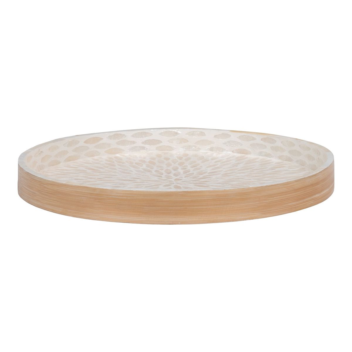 Bakke - Bakke, Bambus/Capiz, Beige, 40X40X3,5 Cm