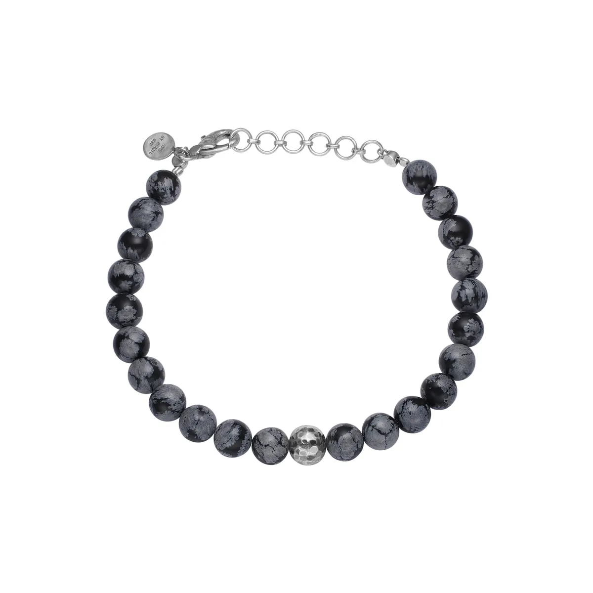 Balder Snowflake Obsidian Armbånd