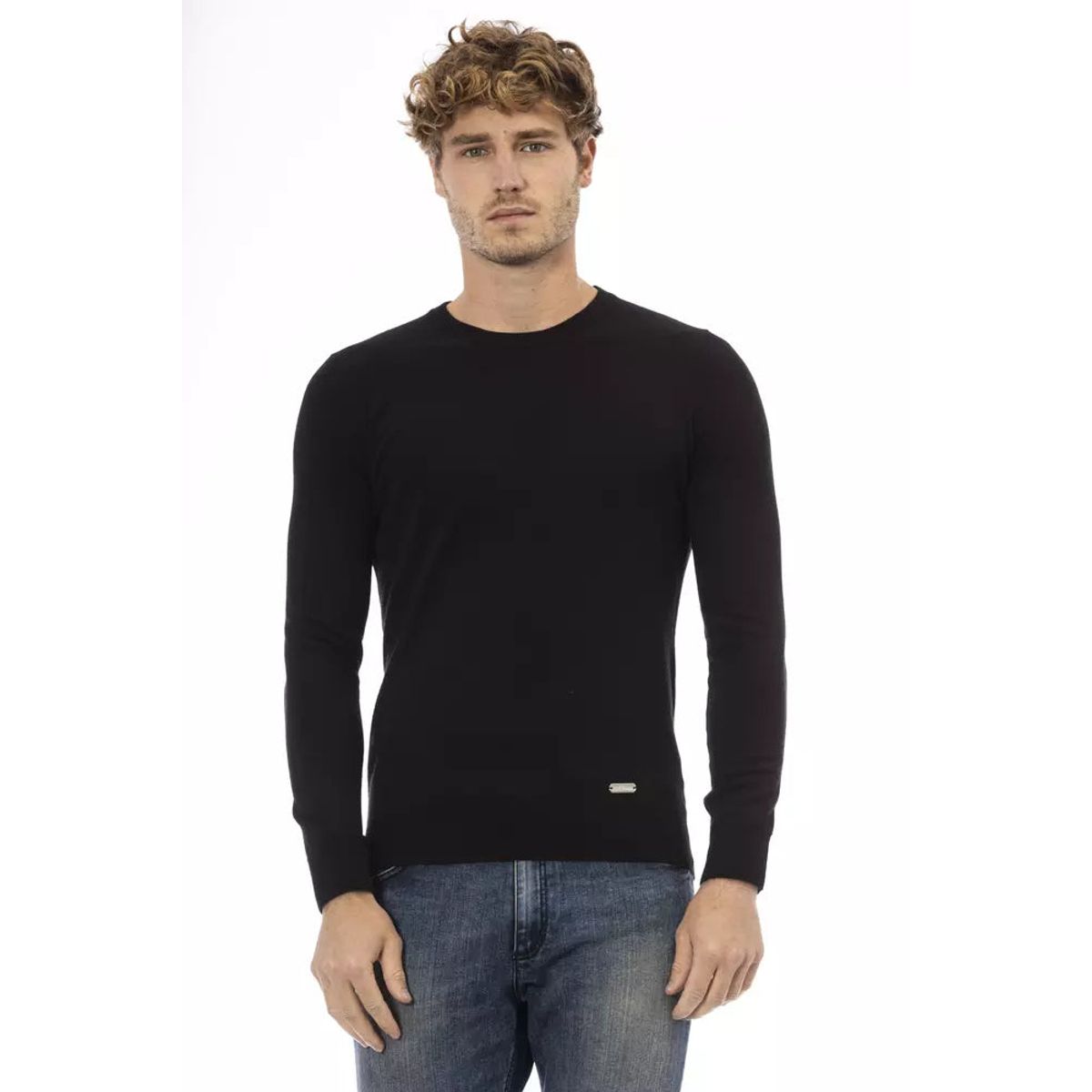 Baldinini Trend Elegant Crew Neck Wool-Blend Sweater