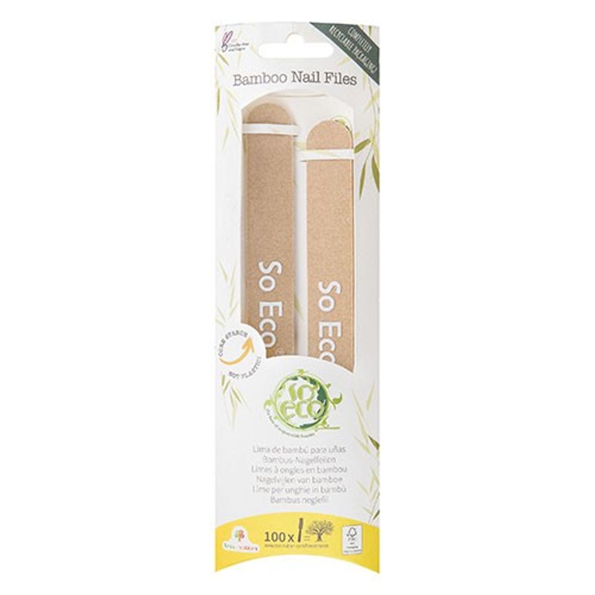 Bamboo Nail Files - 1 pakke - So Eco