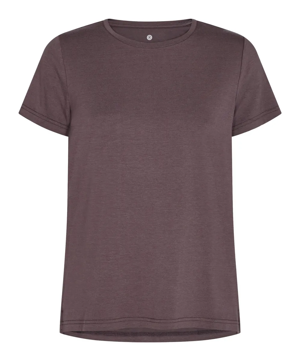 Bambus basic t-shirt med rund hals til kvinder, JBS of Denmark, Brun-XS