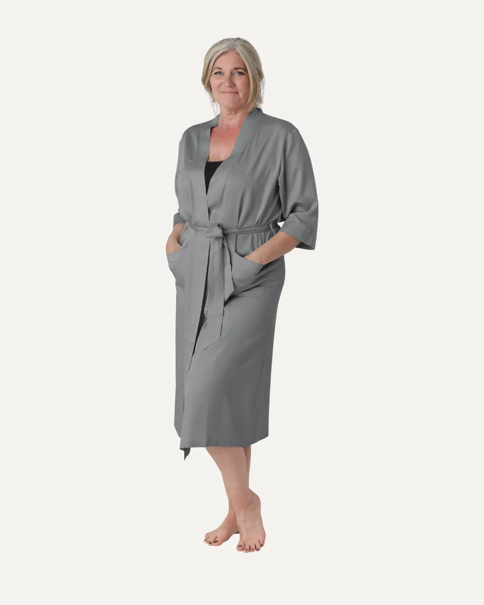 Bambus kimono | Lang damemodel | Light grey | L