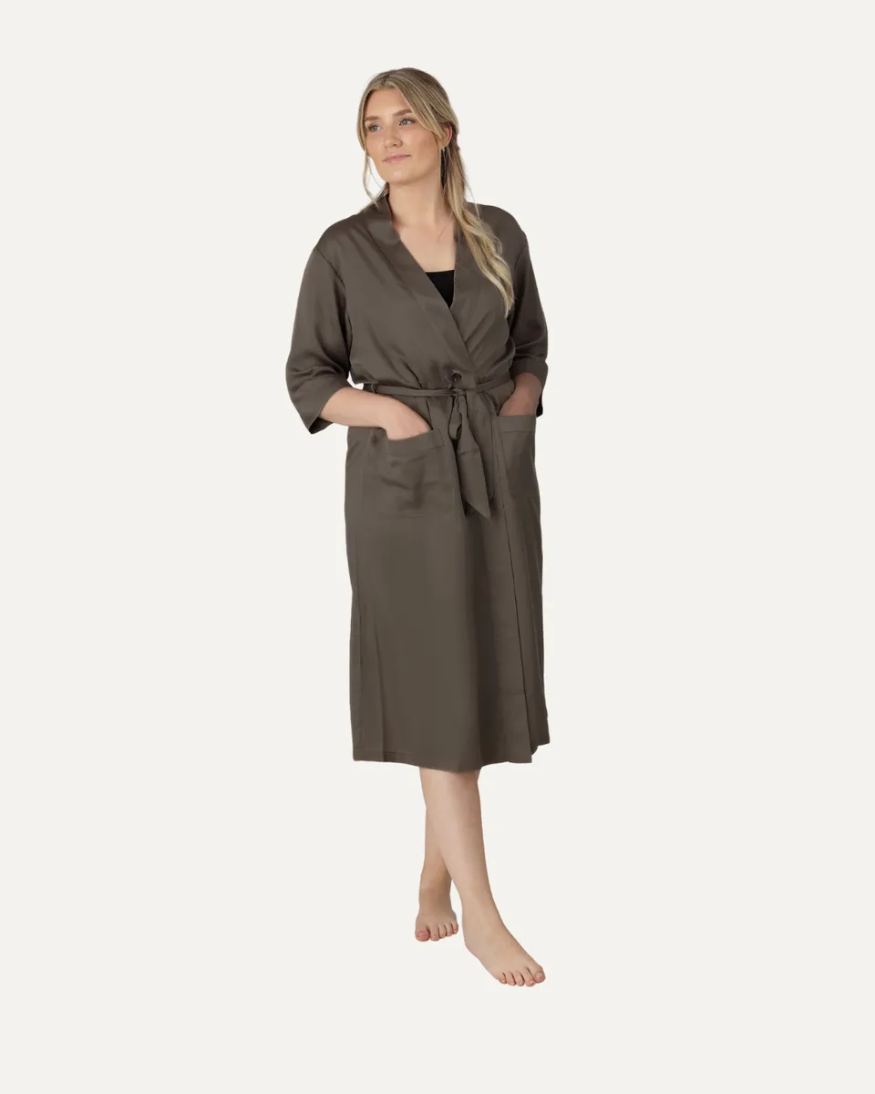 Bambus kimono | Lang damemodel | Taupe | L